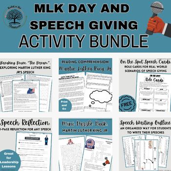 Preview of Martin Luther King Jr and Speech Activity Bundle
