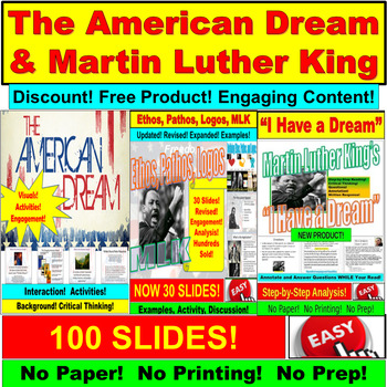 Preview of Martin Luther King Jr. and The American Dream Digital Bundle