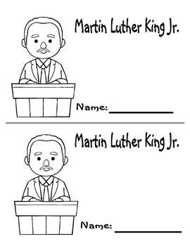 Martin Luther King Jr. black history month emergent reader coloring ...