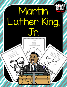 Preview of Martin Luther King, Jr. coloring book and worksheet in Spanish
