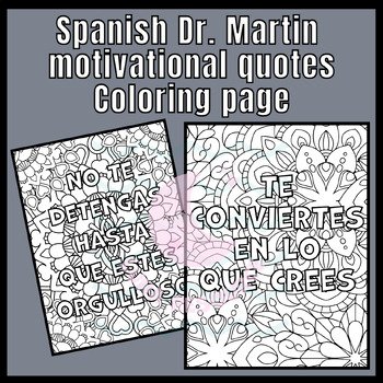 Preview of Martin Luther King Jr coloring page SPANISH craft activities Sub Plans Projects