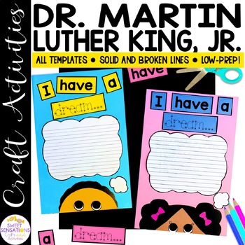 Preview of Black History Month Crafts Martin Luther King Jr craft and writing activity MLK