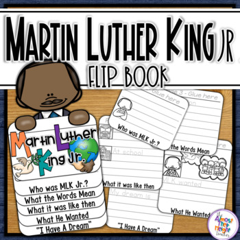 Preview of Martin Luther King Jr. writing and craft flip book activity