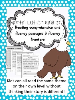 Preview of Martin Luther King Jr. fluency and comprehension passages