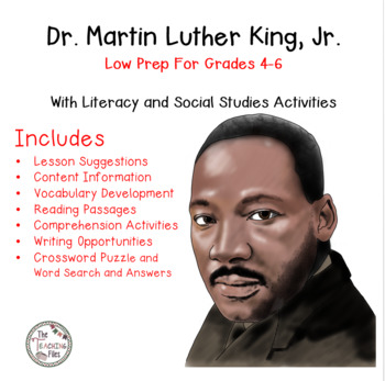 Martin Luther King, Jr.: Social Studies for Grades 4-6 With Literacy ...