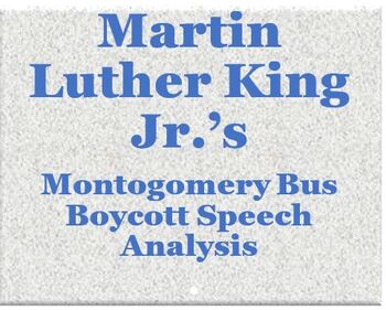 Preview of Martin Luther King, Jr's  Montgomery Bus Boycott Speech Analysis w/ KEY & EASEL