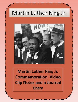 Preview of Martin Luther King Jr. video clip notes and a journal entry
