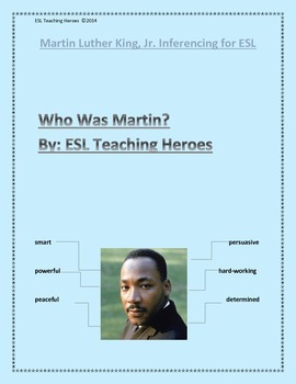 Preview of Martin Luther King, Jr.'s Character Traits for ESL