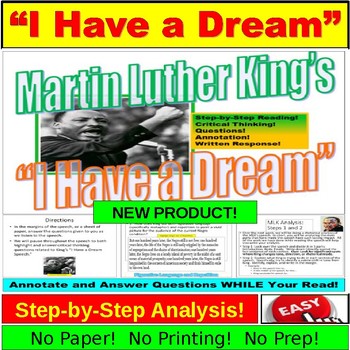 Preview of Martin Luther King's "I Have a Dream" Digital Lesson