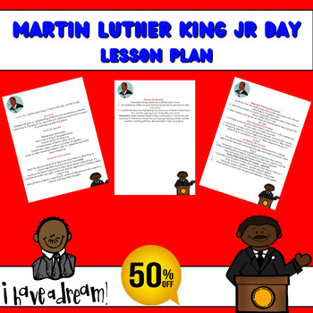 Preview of Martin Luther King Lesson Plan | Black History Month Activity for 3, 4 & 5 Grade