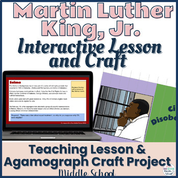 Preview of Martin Luther King Lesson and Craft - Interactive Slideshow and Agamograph