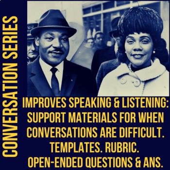 Preview of Martin Luther King-MLK & Coretta Scott King - Listen, Short Ans., Conversation