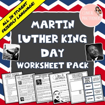 Preview of Martin Luther King (MLK) Day Worksheet Pack