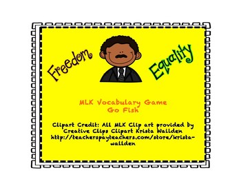 Preview of Martin Luther King MLK Go Fish Vocabulary Flashcards
