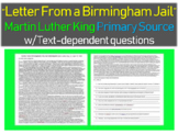 Martin Luther King (MLK) Letter from a Birmingham Jail wit