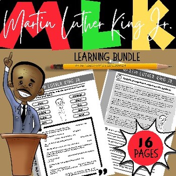 Preview of Martin Luther King (MLK) multiple activity/art bundle, NO PREP