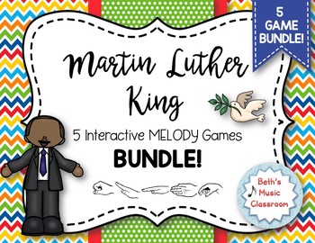 Preview of Martin Luther King Melodies - Interactive Practice Game - BUNDLE 5 GAMES