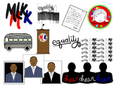 Martin Luther King Clipart (Personal & Commercial Use)