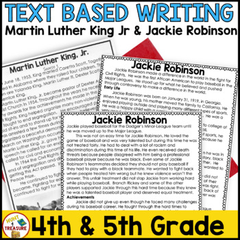 Preview of Martin Luther King and Jackie Robinson Paired Passages | Reading and Writing