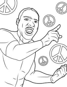 Martin Luther King Peace Coloring Page Black History Month Resource