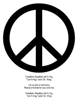 Preview of Martin Luther King Peace Sign Painting Craft and Poem