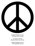 Martin Luther King Peace Sign Painting Craft and Poem