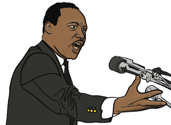 Preview of Martin Luther King Portrait Clip Art | MLK Clip Art