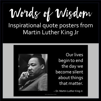 Quote MLK Art 13"×19" Inspirational Poster CIVIL RIGHTS Martin Luther King jr 