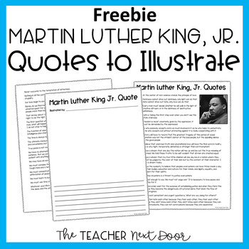 Martin Luther King Quotes to Illustrate Freebie
