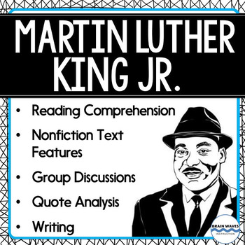 Preview of Martin Luther King - Reading Comprehension, Activities, Nonfiction MLK Passage