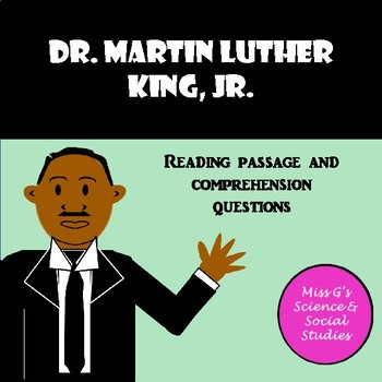 Preview of Martin Luther King Reading Passage and Questions