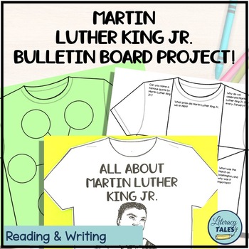 Preview of Martin Luther King Reading & Writing T-Shirt Design  Craft