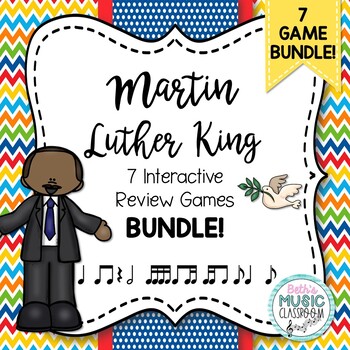 Preview of Martin Luther King Rhythms - Interactive Game BUNDLE, 7 Rhythm Review Games!