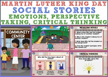 Preview of Martin Luther King - Social Stories - Emotions, Perspective, Boom Cards