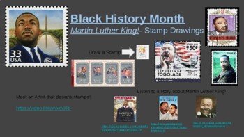 Preview of Martin Luther King Stamp Activity/ PPT Presentation