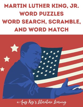 Preview of Martin Luther King Word Puzzles for Middle & High School No Prep MLK Day Lesson