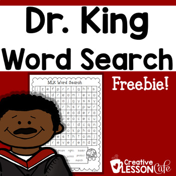 Martin Luther King Word Search Freebie by Creative Lesson Cafe