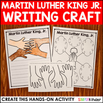 Preview of Martin Luther King Jr Writing Craft & Story Activity for Kindergarten, MLK Jr