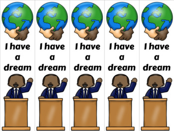 Preview of Martin Luther King bookmarks set