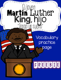 Martin Luther King, hijo Vocabulary Page [Spanish]