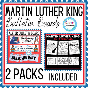 Preview of Martin Luther King jr Bulletin Boards BUNDLE, MLK Craft, Black History Month