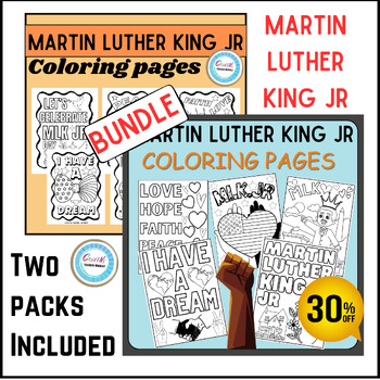 Preview of Martin Luther King jr Coloring Pages Bundle, MLK Activities, Black History month
