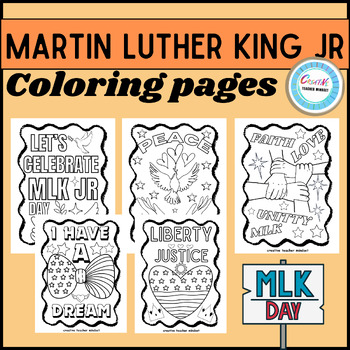 Preview of Martin Luther King jr Coloring sheets, MLK Craft&Activities, black history month