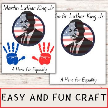 Martin Luther King Jr Handprint Art Mlk Craft Poster Mlk Day Craft