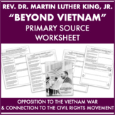 Martin Luther King's Beyond Vietnam Speech Worksheet: Anti