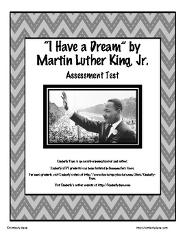 Preview of Martin Luther King, Jr.'s "I Have a Dream" Assessment Test