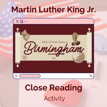 Preview of Martin Luther King's Letter from Birmingham Jail - Close Reading