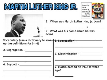 Preview of Martin Luther Kings Jr. - Stand Up, Stand Out!