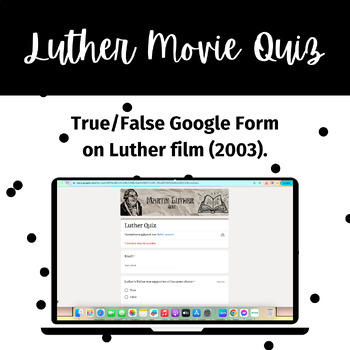 Preview of Martin Luther Movie Quiz