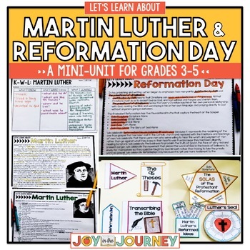 Preview of Martin Luther & Reformation Day (Grades 3-5)
